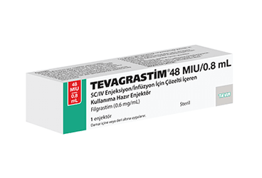 TEVAGRASTIM 48 MIU/0,8 ML SC/IV ENJEKSIYON/INFUZYON ICIN COZELTI ICEREN KULLANIMA HAZIR ENJEKTOR 1 ENJEKTOR