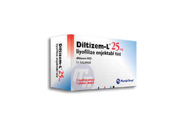 DILTIZEM-L 25 MG LIYOFILIZE ENJEKSIYONLUK TOZ (1 LIYOFILIZE AMPUL; 1 COZUCU AMPUL)