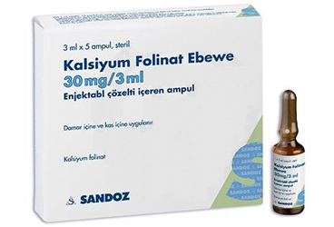 KALSIYUM FOLINAT EBEWE 30 MG/3 ML ENJ. COZ. ICEREN 5 AMPUL