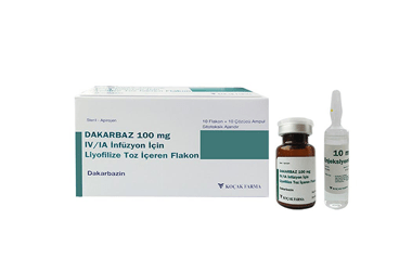 DAKARBAZ 100 MG IV/IA INFUZYON ICIN LIYOFILIZE TOZ ICEREN 10 FLAKON