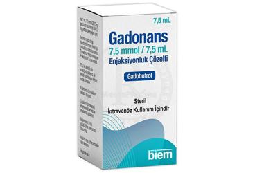 GADONANS 7,5 MMOL/7,5 ML ENJEKSIYONLUK COZELTI