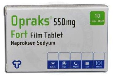 OPRAKS FORT 550 MG 10 FILM TABLET