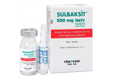 SULBAKSIT 500 MG / 250 MG IM/IV ENJEKSIYONLUK COZELTI HAZIRLAMAK ICIN TOZ (1 FLAKON, 1 AMPUL)