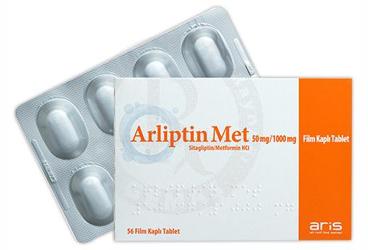 ARLIPTIN MET 50 MG/1000 MG FILM KAPLI TABLET (56 TABLET)