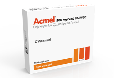 ACMEL 500 MG/5 ML IM/IV/SC ENJEKSIYONLUK COZELTI ICEREN 5 AMPUL