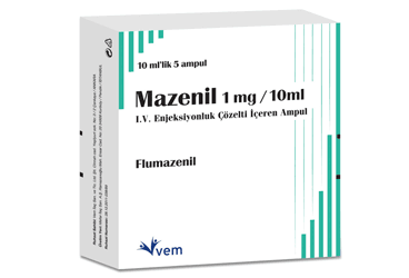 MAZENIL 1 MG/10 ML IV ENJ. ICIN COZ. ICEREN 5 AMPUL