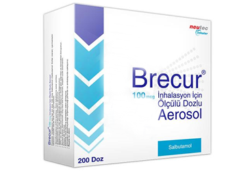 BRECUR 100 MCG OLCULU DOZLU INHALASYON SUSPANSIYONU (200 DOZ)