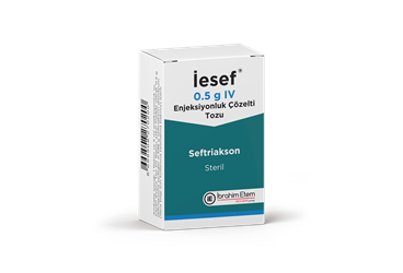 IESEF 0.5 G IV ENJEKSIYONLUK COZELTI TOZU