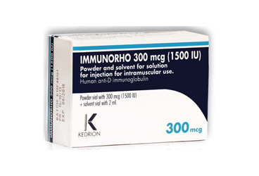 IMMUNORHO 300 MIKROGRAM (1500 IU) / 2 ML IM ENJEKSIYON ICIN LIYOFILIZE TOZ ICEREN FLAKON