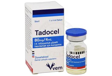 TADOCEL 80 MG/4 ML IV INFUZYONLUK COZELTI HAZIRLAMAK ICIN KONSANTRE  (1 FLAKON)