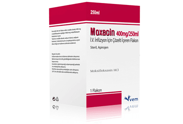 MOXACIN 400 MG/250 ML IV INF. ICIN COZELTI ICEREN 1 FLAKON