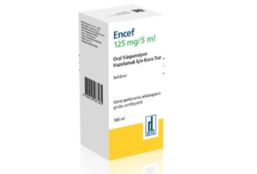ENCEF 125 MG/5ML ORAL SUSPANSIYON HAZIRLAMAK ICIN KURU TOZ (100 ML)