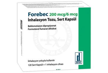 FOREBEC 200 MCG/6 MCG INHALASYON TOZU, SERT KAPSUL (120 KAPSUL)