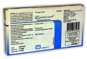 CHIROCAINE 75 MG/10 ML INF. ICIN KONS. COZELTI ICEREN 10ML X 10 AMPUL