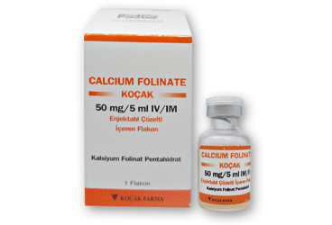 CALCIUM FOLINATE-KOCAK 50 MG/5 ML ENJEKTABL SOLUSYON ICEREN 1 FLAKON