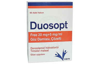 DUOSOPT FREE 20 MG + 5 MG/ML GOZ DAMLASI, COZELTI (60 ADET)