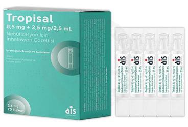 TROPISAL 0.5 MG+2,5 MG/2,5 ML NEBULIZASYON ICIN INHALASYON COZELTISI (20 FLAKON)