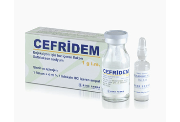 CEFRIDEM 1 GR I.M. ENJEKSIYON ICIN TOZ ICEREN FLAKON