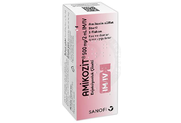 AMIKOZIT 500 MG IM/IV ENJ. COZ. ICEREN FLAKON, 1 FLAKON