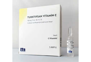 TURKTIPSAN VITAMIN C 500 MG/5 ML IM/IV ENJEKSIYON VE INFUZYON ICIN COZELTI ICEREN AMPUL (5 AMPUL)