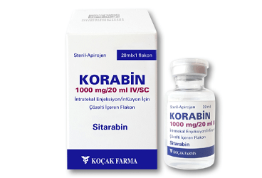 KORABIN 1000 MG/20 ML IV/SC INTRATEKAL ENJEKSIYON/INFUZYON ICIN COZELTI ICEREN FLAKON (1 FLAKON)