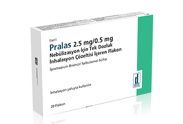 PRALAS 2,5 MG + 0,5 MG / 2,5 ML NEBULIZASYON COZELTISI (20 FLAKON)