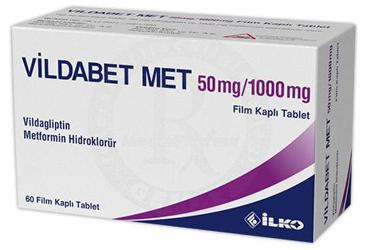 VILDABETMET 50 MG/1000 MG FILM KAPLI TABLET (60 TABLET)