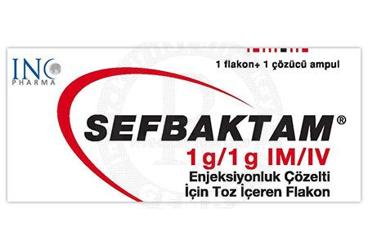 SEFBAKTAM 1G/1G IM/IV ENJEKSIYONLUK COZELTI ICIN TOZ ICEREN FLAKON (1 ADET FLAKON+COZUCU)