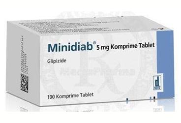 MINIDIAB 5 MG 100 KOMRIME TABLET