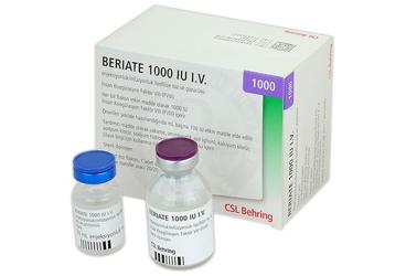 BERIATE-P 1000 IU IV ENJEKSIYON ICIN LIYOFILIZE TOZ ICEREN 1 FLAKON