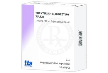TURKTIPSAN MAGNEZYUM SULFAT 1500 MG/10 ML ENJEKSIYONLUK COZELTI (10 AMPUL)
