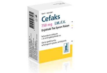 CEFAKS 750 MG IM/ IV ENJEKSIYONLUK SUSPANSIYON HAZIRLAMAK ICIN TOZ VE COZUCU (1 FLAKON)