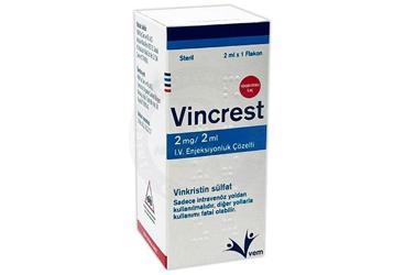 VINCRISTINE TEVA 2 MG/ 2 ML ENJ.COZ.ICEREN FLAKON