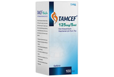 TAMCEF PLUS 125 MG + 62,5 MG / 5 ML ORAL SUSPANSIYON HAZIRLAMAK ICIN KURU TOZ (100 ML)
