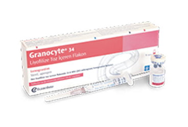 GRANOCYTE 34 MU ENJEKSIYONLUK/INFUZYONLUK LIYOFILIZE  TOZ ICEREN FLAKON
