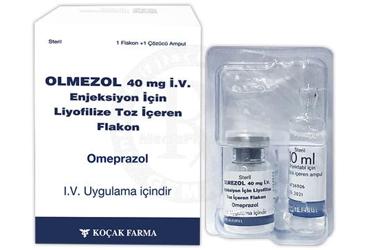 OLMEZOL 40 MG IV ENJEKSIYON ICIN LIYOFILIZE TOZ ICEREN FLAKON