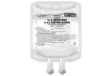 POLIFLEKS %5 DEKSTROZ %0,2 SODYUM KLORUR SOLUSYON 250 ML SETLI PVC TORBA