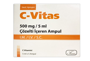 C-VITAS 500 MG/5 ML COZELTI ICEREN 5 AMPUL