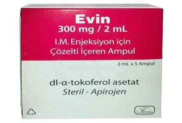EVIN 300 MG/2 ML I.M. ENJEKSIYON ICIN COZELTI ICEREN 5 AMPUL