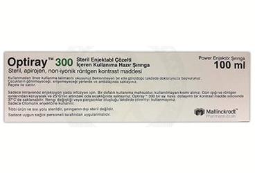 OPTIRAY  300 STERIL ENJ. COZ. ICEREN KULLANIMA HAZIR SIRINGA 100 ML