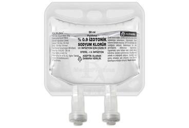 POLIFLEKS %0,9 IZOTONIK SODYUM KLORUR COZELTISI 50 ML SETLI PVC