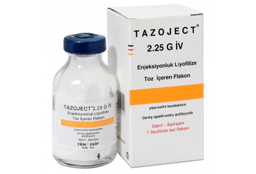 TAZOJECT 2,25 G IV ENJEKSIYONLUK LIYOFILIZE TOZ ICEREN FLAKON