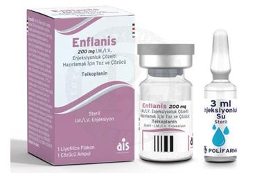 ENFLANIS 200 MG IM/IV ENJEKSIYONLUK COZELTI HAZIRLAMAK ICIN TOZ VE COZUCU (1 FLAKON+1 COZUCU AMPUL)