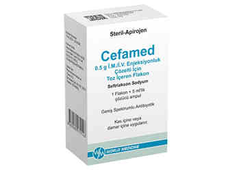 CEFAMED  0,5 GR IM/IV ENJ. COZ. HAZ. ICIN TOZ ICEREN FLAKON