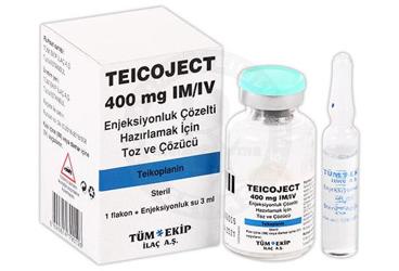 TEICOJECT 400 MG IM/IV ENJEKSIYONLUK COZELTI HAZIRLAMAK ICIN TOZ VE COZUCU