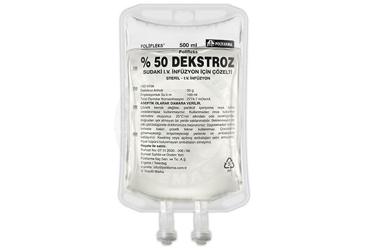 POLIFLEKS %50 DEKSTROZ SUDAKI SOLUSYONU 500 ML(PVC TORBA)SETSIZ