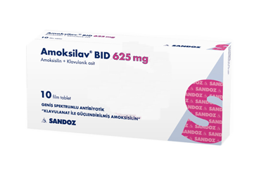 AMOKSILAV BID 625 MG 10 FILM TABLET
