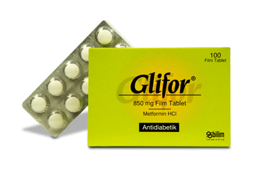 GLIFOR 850 MG 100 FILM TABLET