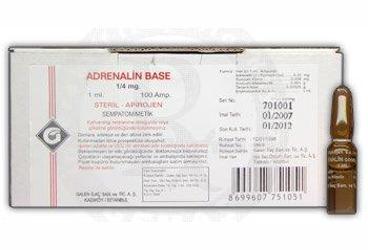 ADRENALIN 1/4MG 1ML 100 AMPUL