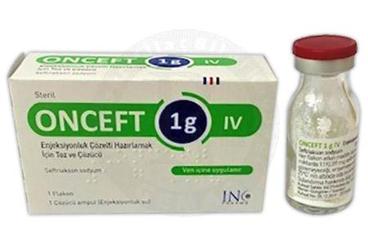 ONCEFT 1 G IV ENJEKSIYONLUK COZELTI HAZIRLAMAK ICIN TOZ VE COZUCU
